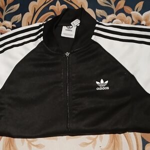 Adidas Black & White Trefoil Track Jacket